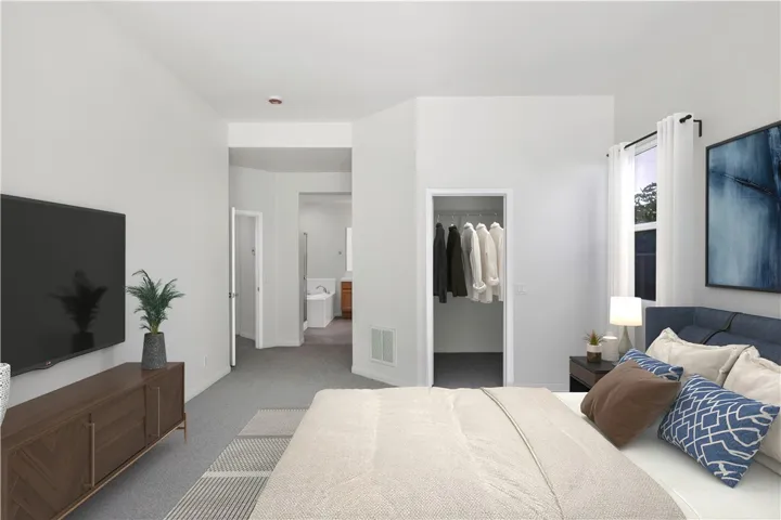 Virtually Staged Downstairs Primary Bedroom