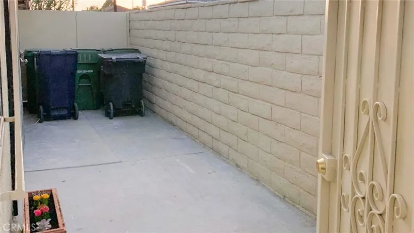 Rear unit patio