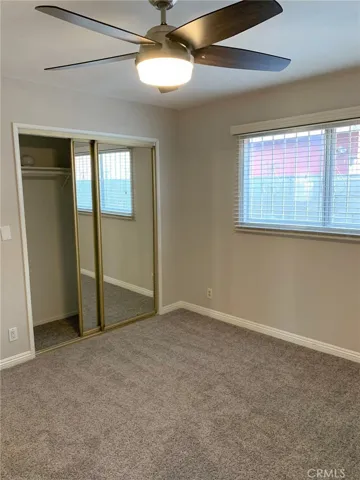 Rear unit bedroom and closet