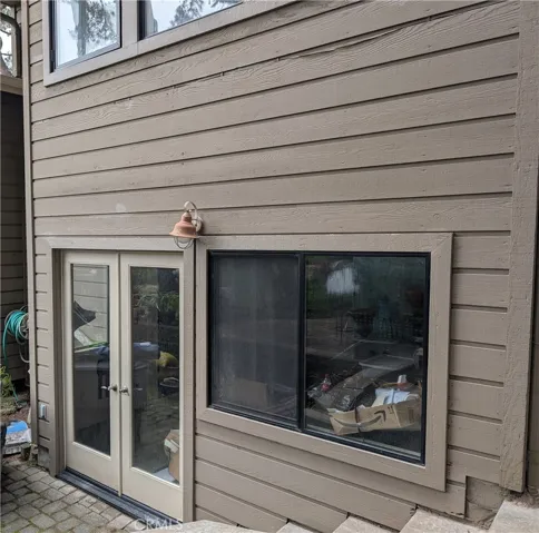Outside of workshop under house.