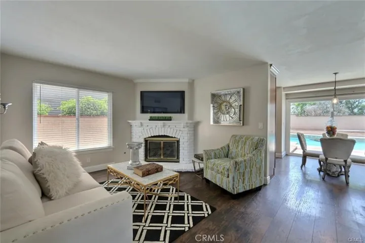 Virtual staged living room
