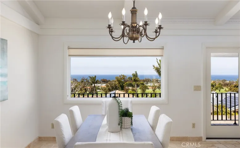 Ocean views from the dining room and kitchen