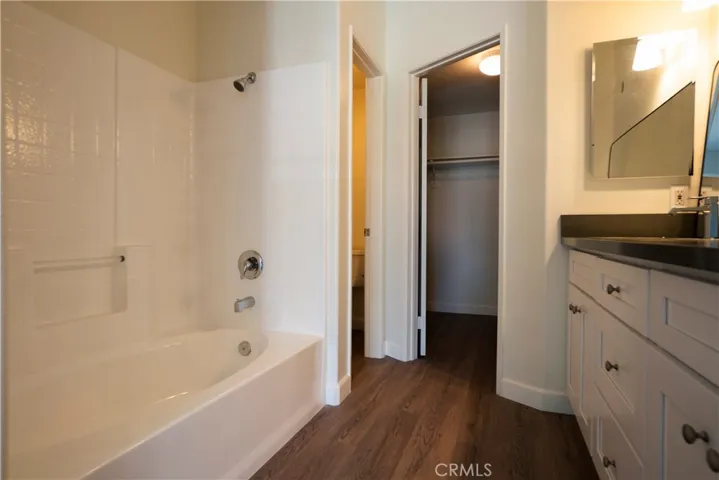 Primary bath, walk-in closet and private toilet