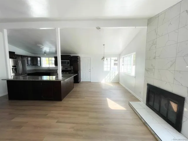 Entry area with Fireplace