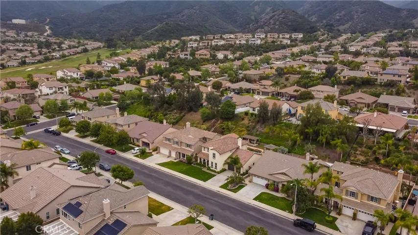 Aerial view of street