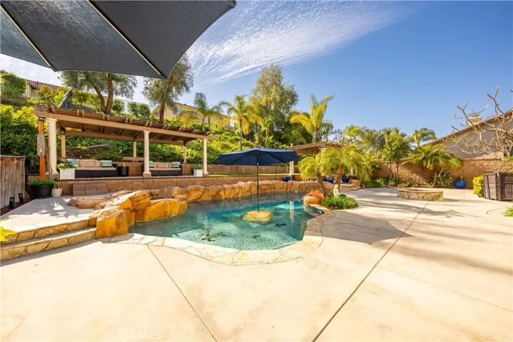 View from other side yard to pool