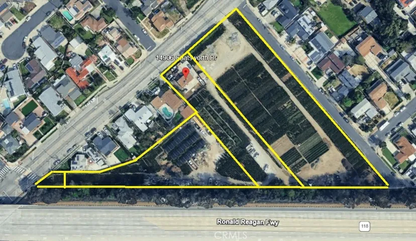 All highlighted parcels