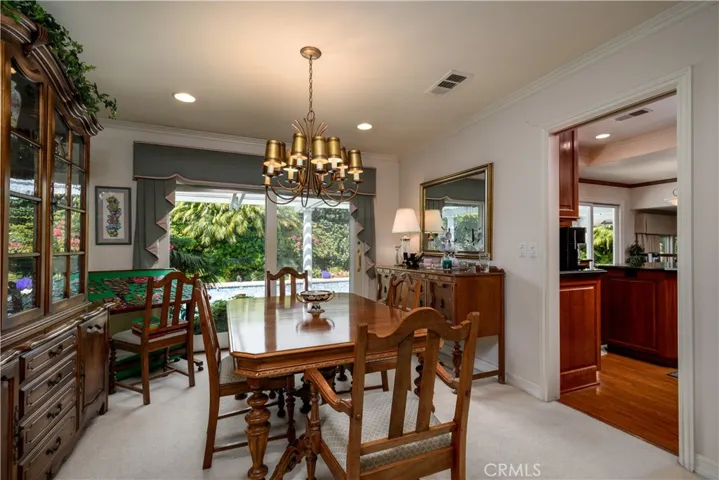 Spacious dining room