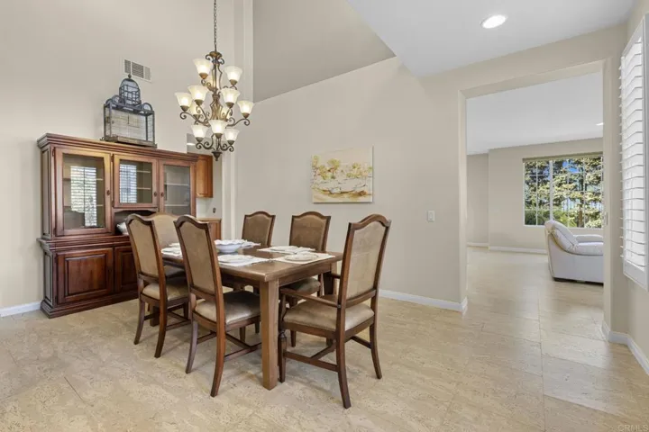 Soaring 2 Story Ceiling in Dining Room