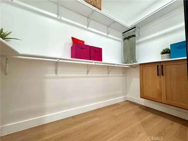 Walk-in closet south wall