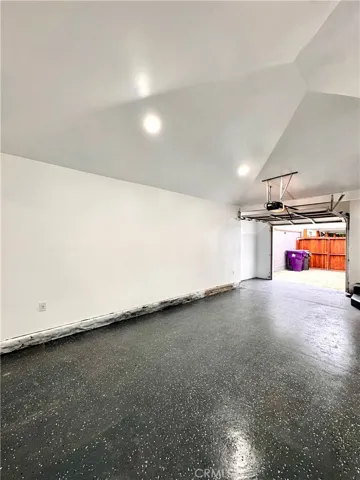 Huge garage for tandem parking and still room for exercise or storage