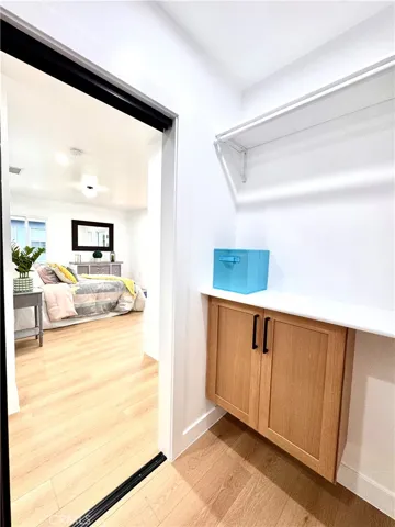 Walk-in closet north wall