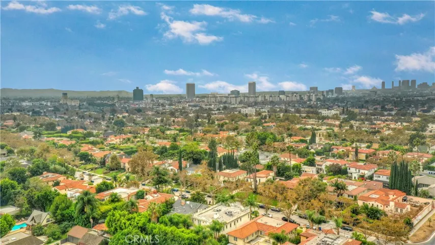 Neighborhood aerial shot.