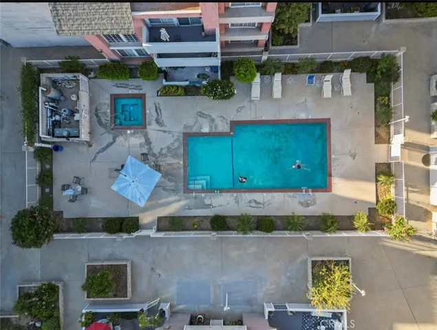 Aerial pool view