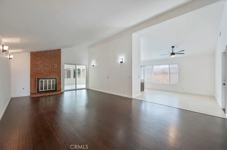 Living room with fireplace