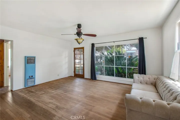 Bright, open living area with bay window