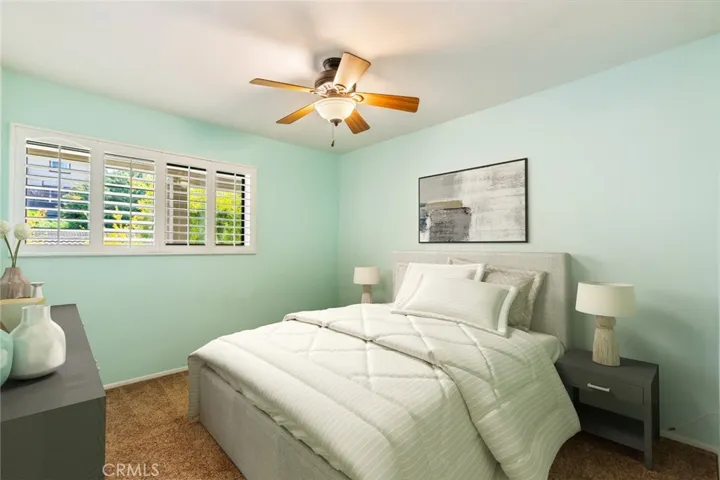 virtually staged second bedroom