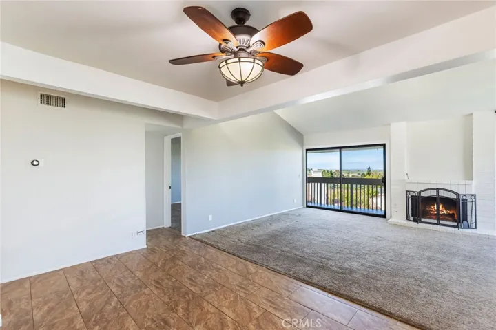 private primary bedroom off of the living room