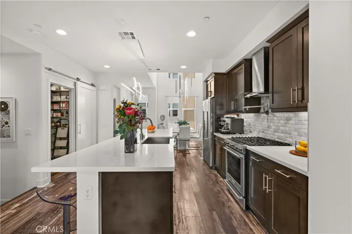 Walk-in pantry with custom storage