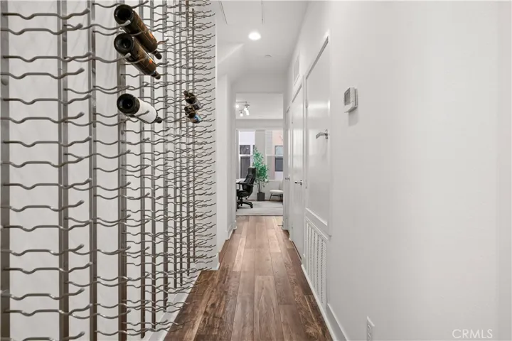Custom Wine Rack in the hallway on the third level
