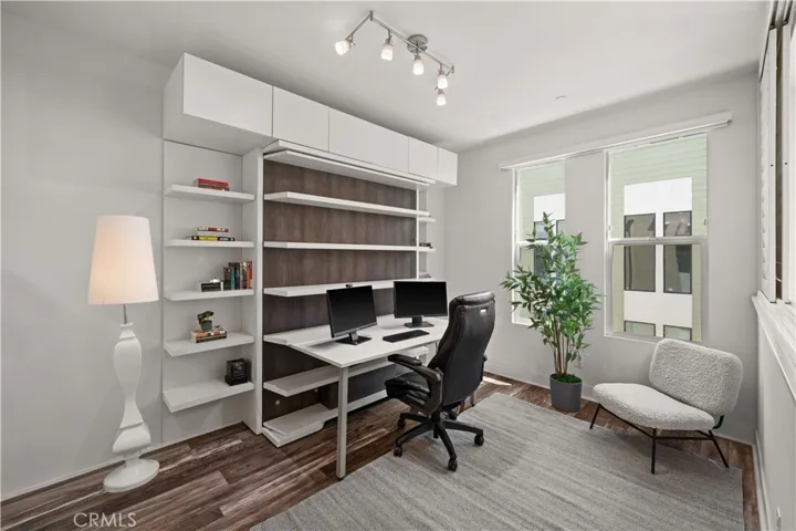Custom Poliform desk and comfortable bed