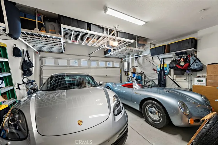 Two car garage with custom storage