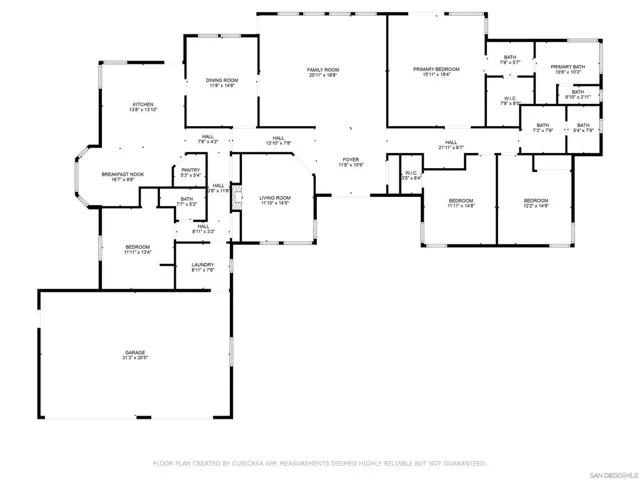 Main house floor plan. Please verify measurements for yourself.