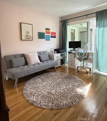 This is the largest bedroom being used as granddaughter's room/my office