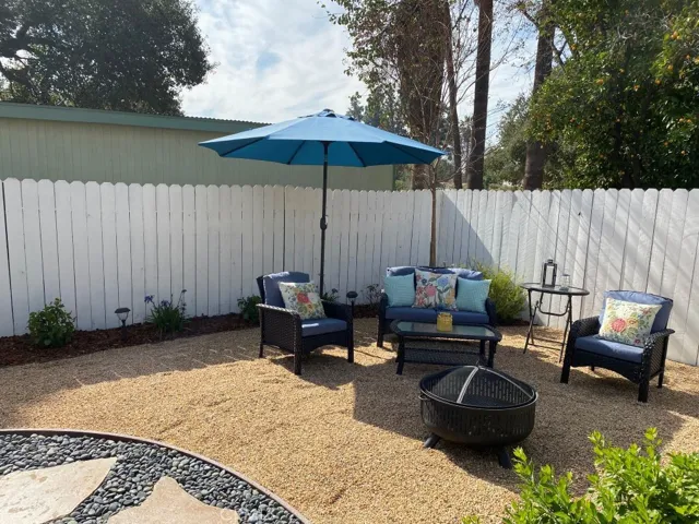 Our sitting area where we also enjoy sitting around the fire!
