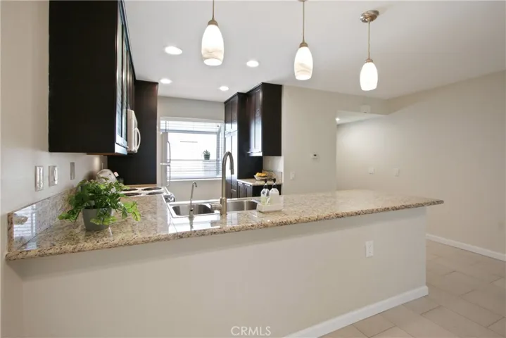 Lovely granite counter top.