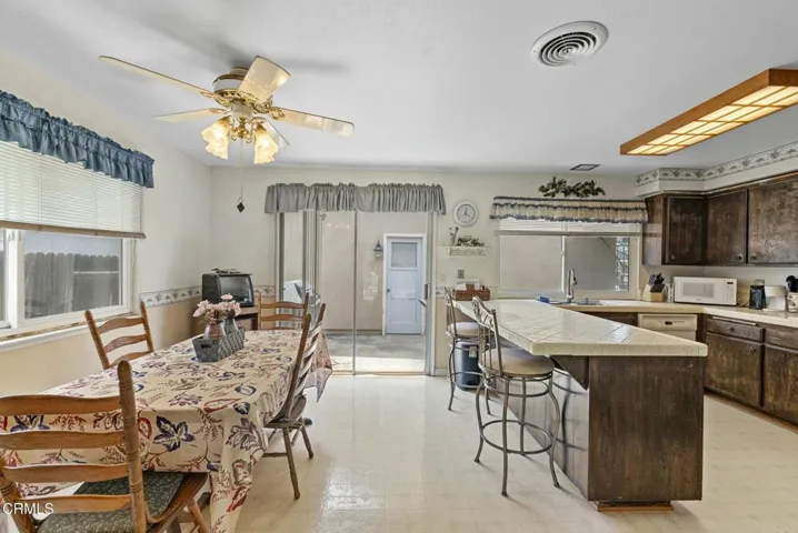 Dining Area with Slider to Patio