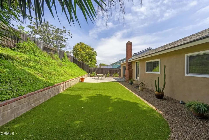 Well landscaped rear yard