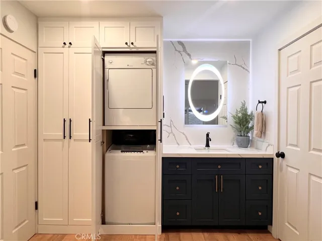 Stacked Washer/Dryer in Closet
