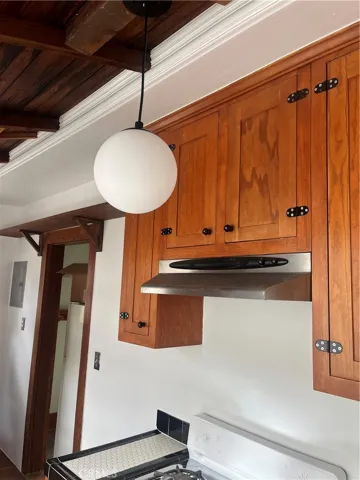 One of 3 kitchen pendants