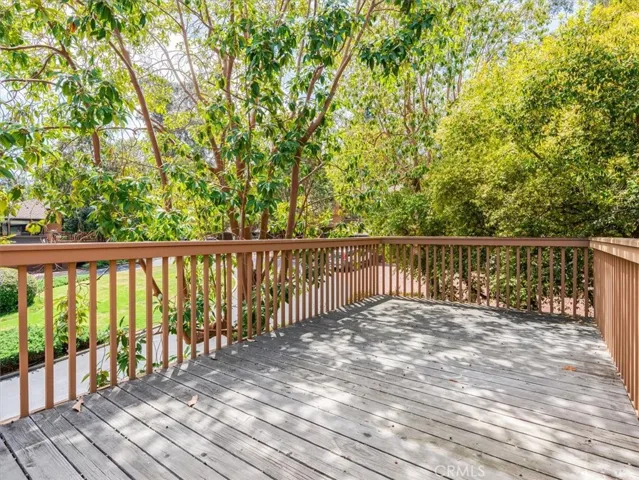 Deck off the living room.