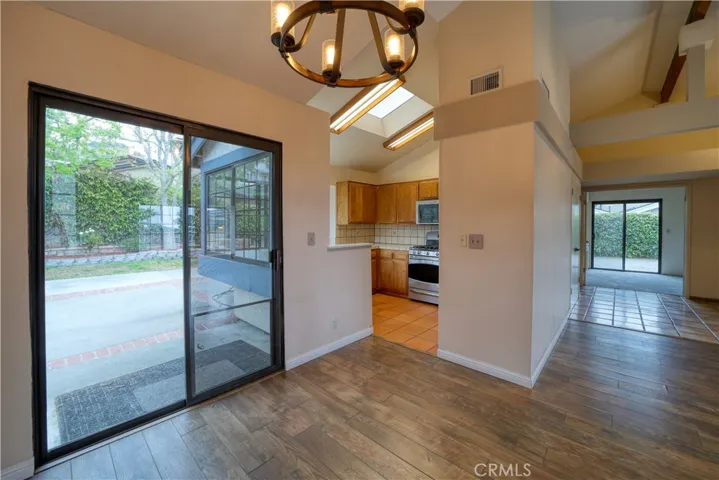 Sliding door access to back patio and yard