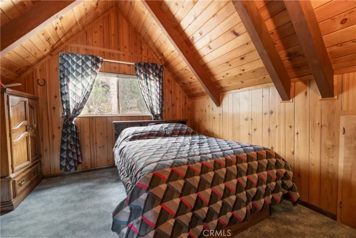 Both bedrooms are upstairs with a bathroom in between.