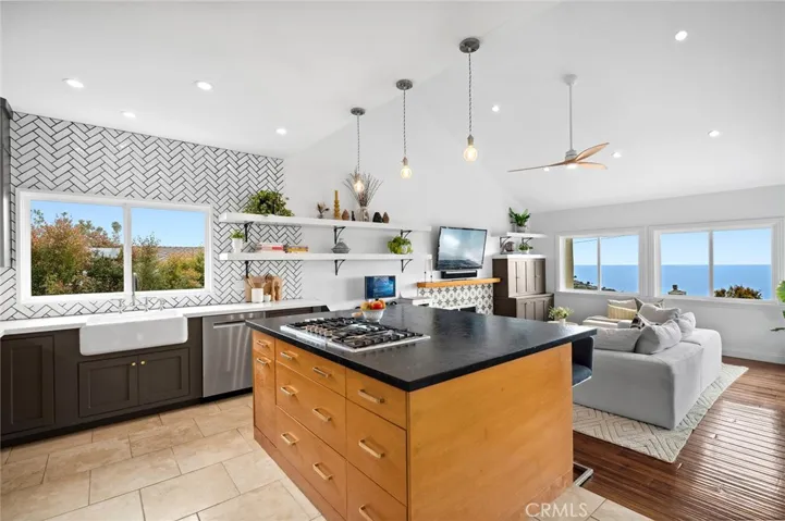 Enjoy breathtaking ocean views from this beautifully reimagined residence in Laguna Beach’s highly sought-after  Top of the World neighborhood.