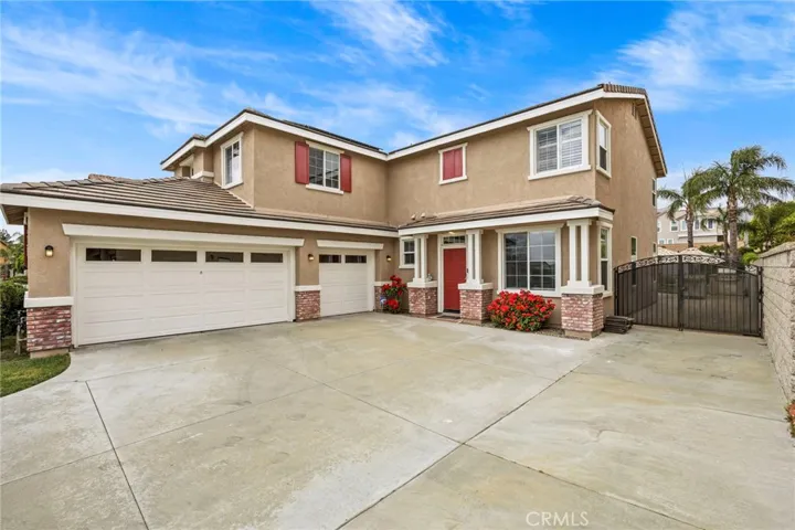 Front with 3 car garage
