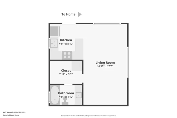 Detached Guest House (Granny Suite) Floor Plan