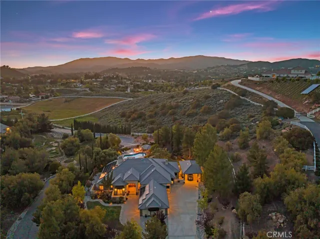 Aerial view of the main house