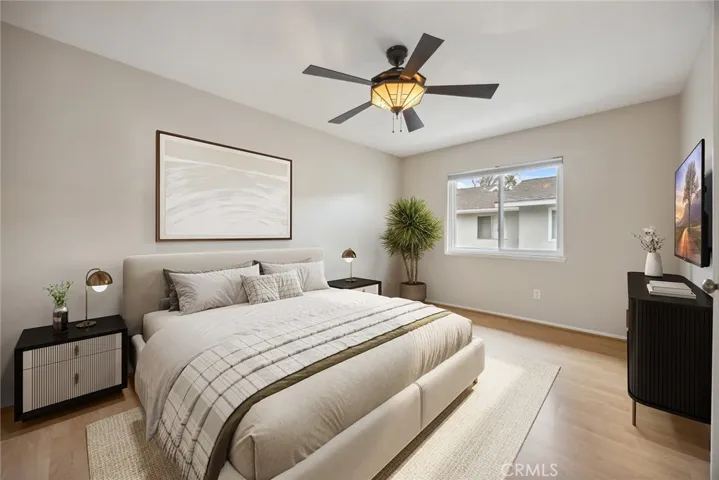 Primary bedroom. Virtually Staged
