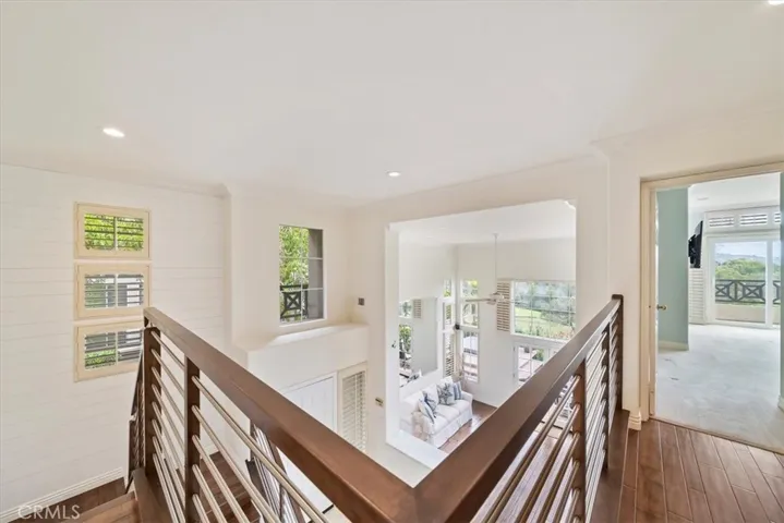 upstairs view of living room