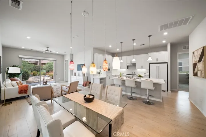 Dining Area Facing Kitchen and Living Room