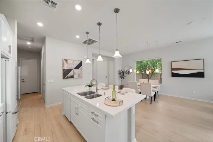 Kitchen Island and Dining Area View