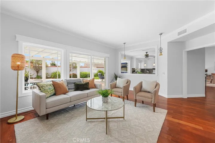 Family Room is open to Kitchen