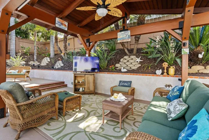 Custom-built, covered lanai.