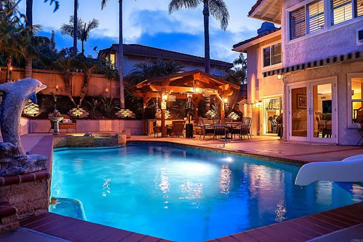 Backyard at twlight