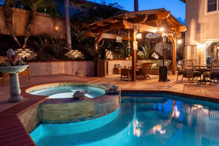 Backyard at twlight