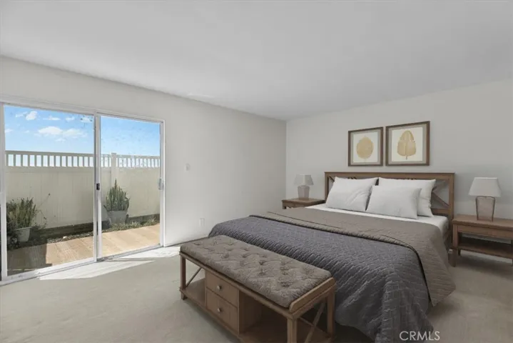 *virtually staged* Primary Bedroom with ensuite bathroom